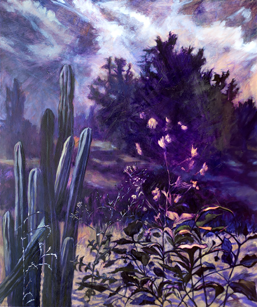Midnight in the Garden - oil on canvas 50 x 42"
